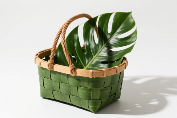 Palm Leaf Shopping Basket