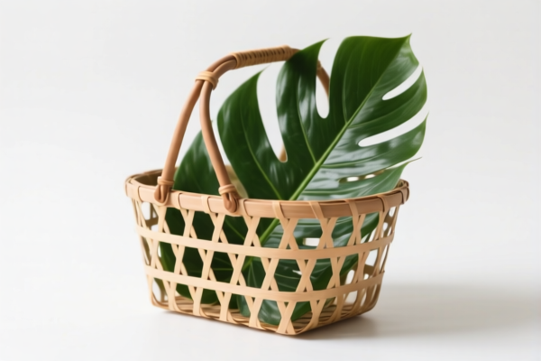 Palm Leaf Shopping Basket