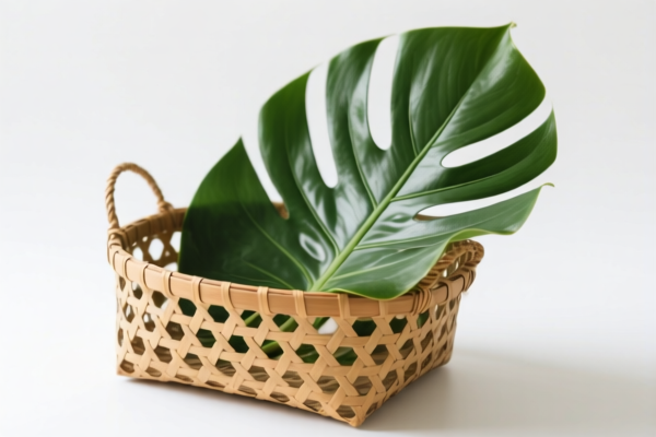 Palm Leaf Woven Basket