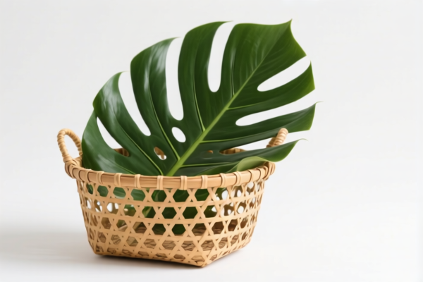 Palm Leaf Woven Basket