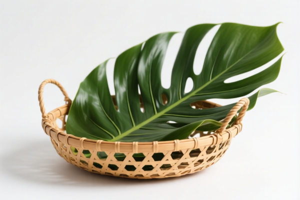 Palm Leaf Woven Basket