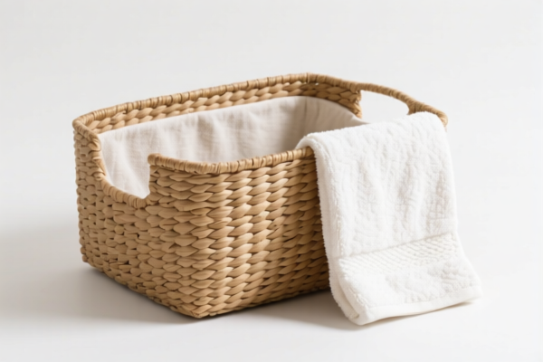 Hemp Woven Towel Storage Basket