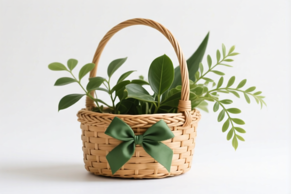Natural Plant Woven Gift Basket