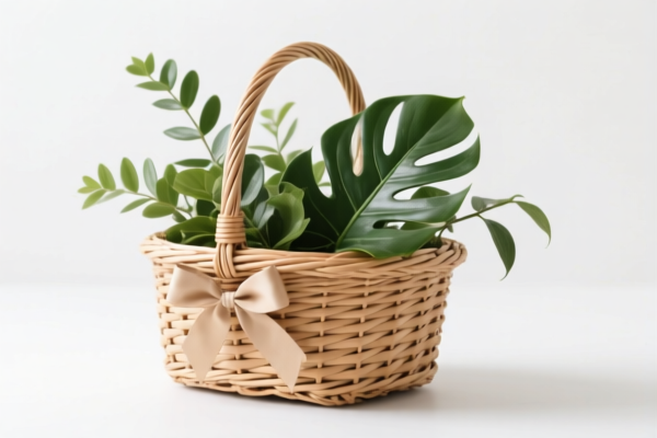 Natural Plant Woven Gift Basket