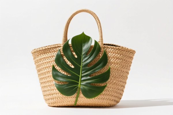 Palm Leaf Woven Beach Bag