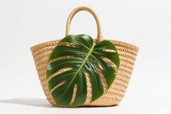 Palm Leaf Woven Beach Bag
