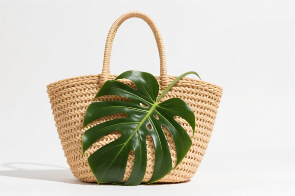 Palm Leaf Woven Beach Bag