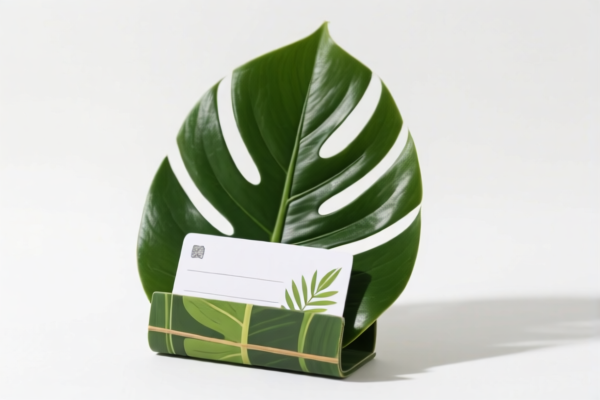 Palm Leaf Card Holder