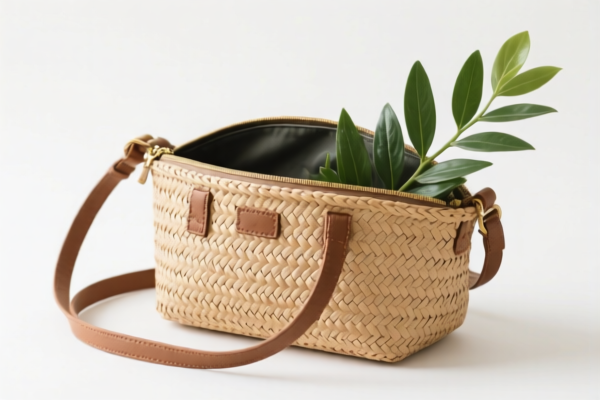 Natural Plant Woven Travel Organizer Bag