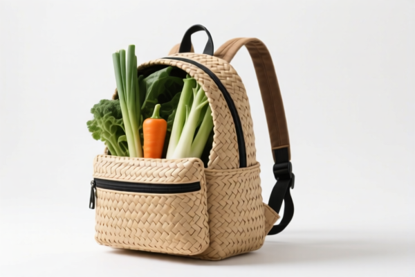 Vegetable Fiber Woven Backpack