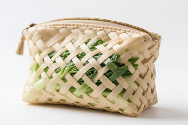 Vegetable Fiber Woven Cosmetic Bag