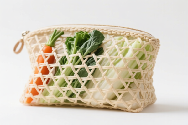 Vegetable Fiber Woven Cosmetic Bag