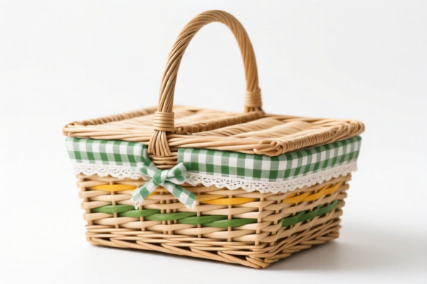 Vegetable Fiber Woven Picnic Basket