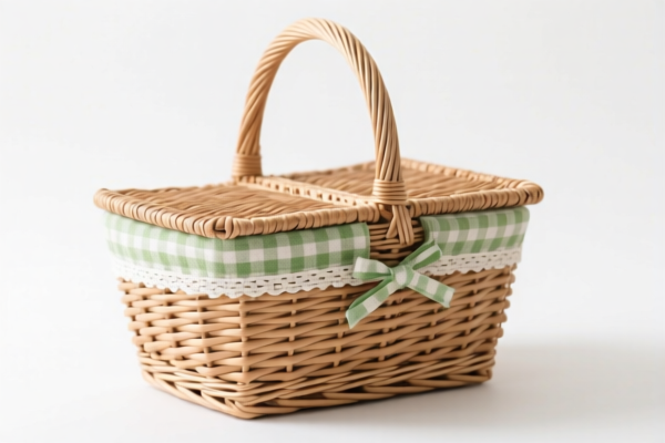 Vegetable Fiber Woven Picnic Basket