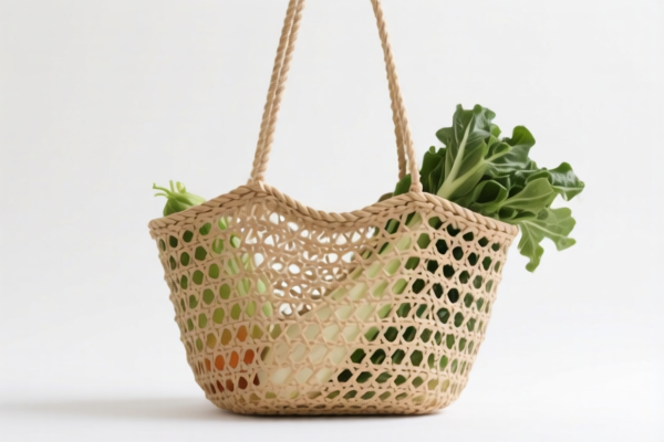 Vegetable Fiber Woven Shoulder Bag