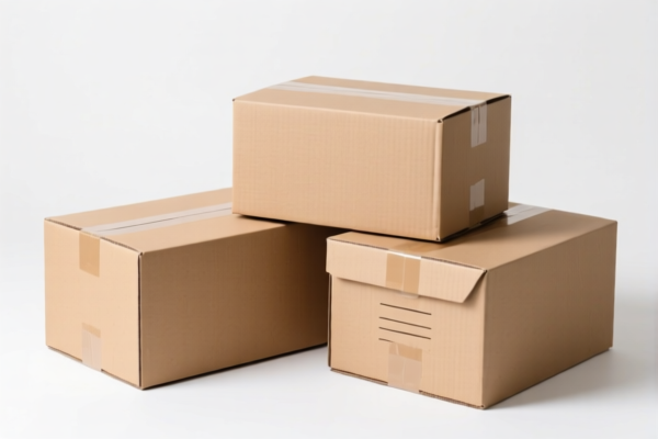 Recovered cardboard boxes