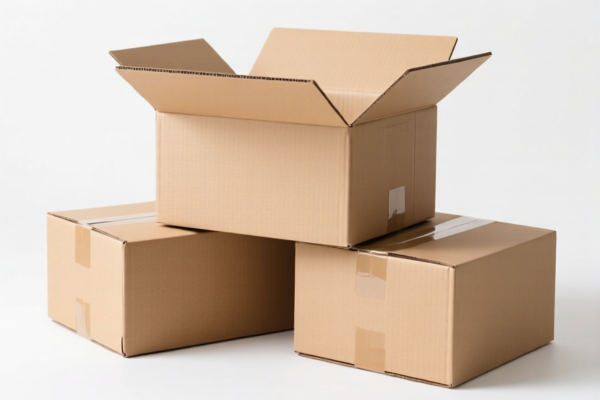 Recovered cardboard boxes