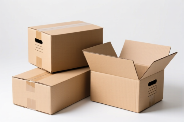 Recovered cardboard boxes