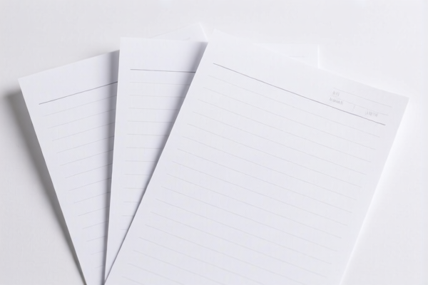 Lightweight Writing Paper Sheets (School Use)
