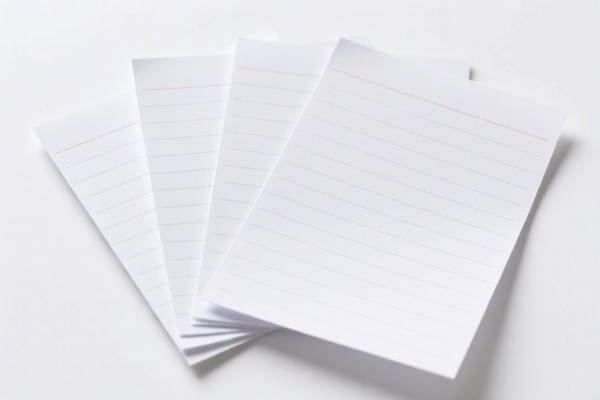 Lightweight Writing Paper Sheets