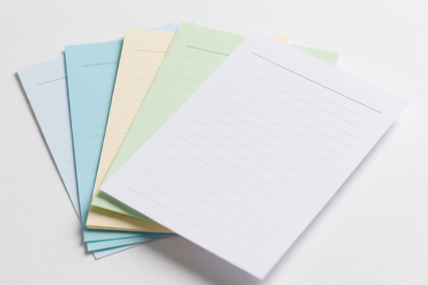 Lightweight Writing Paper Sheets