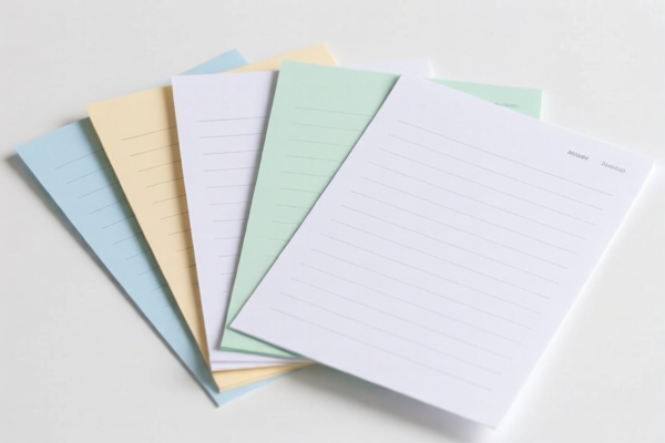 Lightweight Writing Paper Sheets