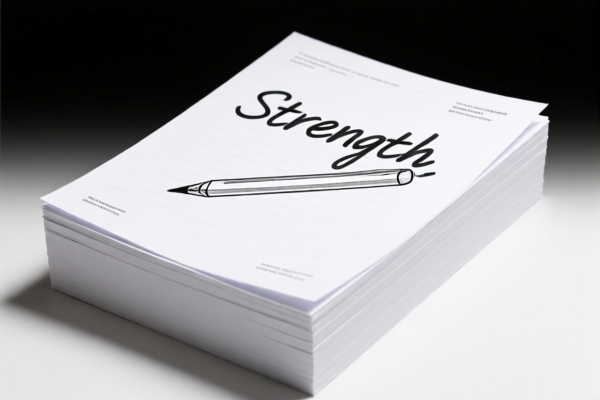 High strength writing paper
