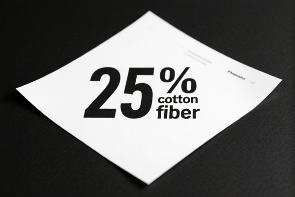 Printing paper with 25_ or more cotton fiber content