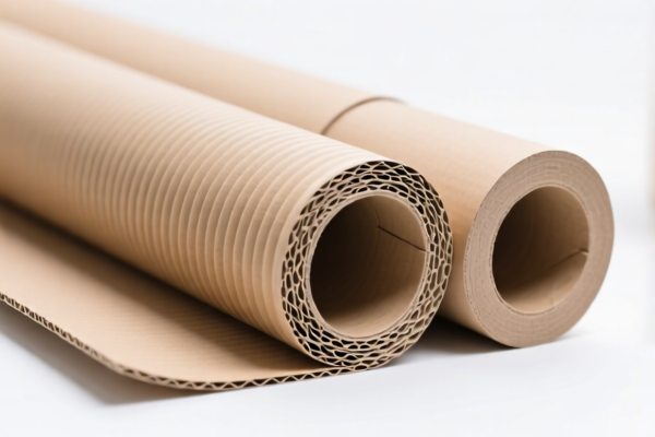 Fluted composite paperboard rolls