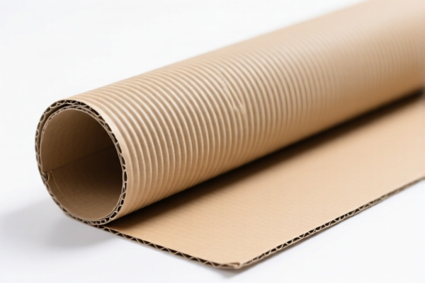 Corrugated cardboard roll material