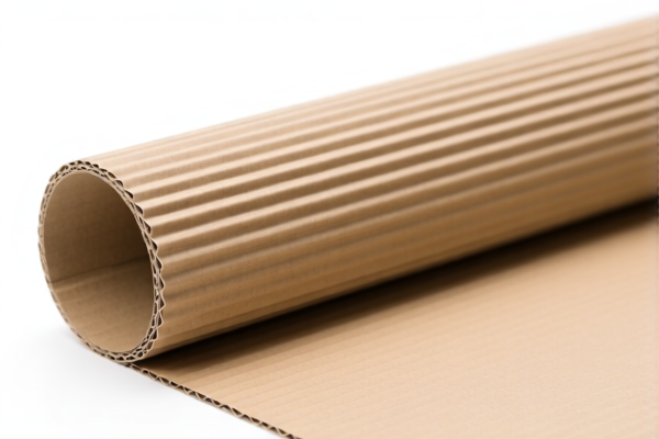 Corrugated cardboard roll material