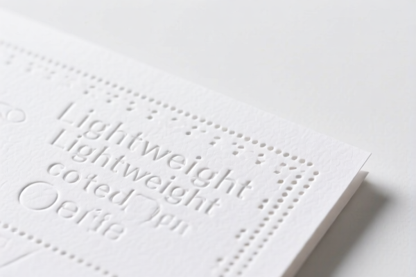 Embossed and Perforated Lightweight Coated Paper