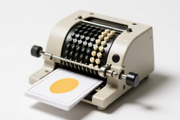 Card specifically for punch card machines