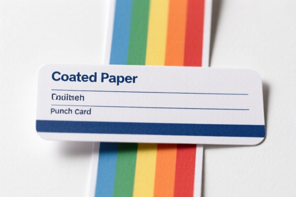 Coated paper for punch card