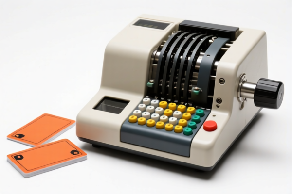 Cards for punch card machines