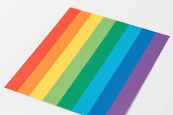 Colored Printed Coated Paper Sheet