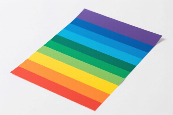 Colored Printed Coated Paper Sheet