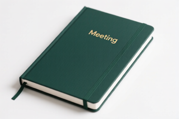 Hardcover Meeting Notebook