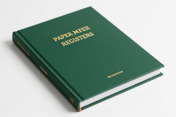 Hardcover Other Paper Registers