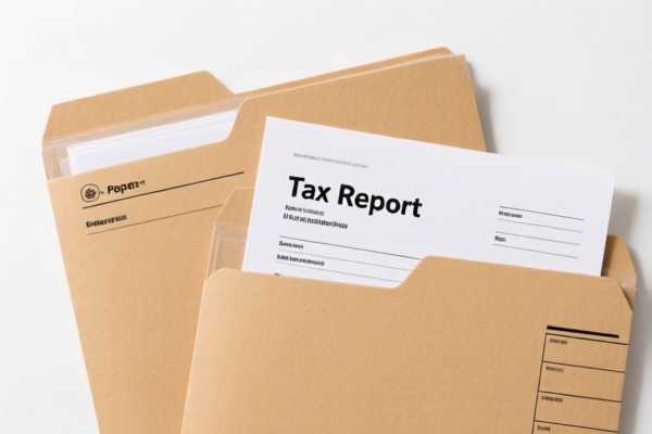 Paper Tax Report Folders