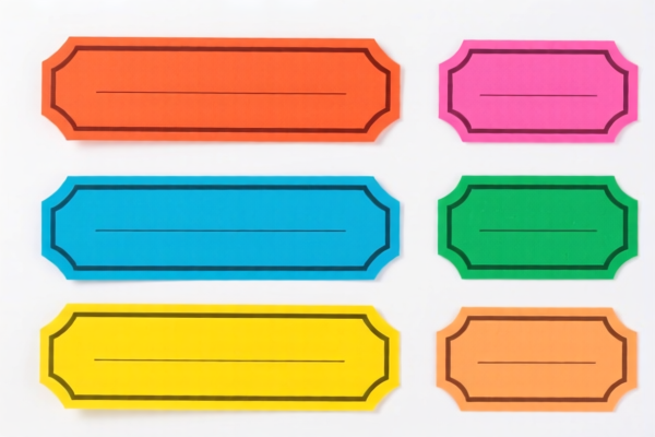 Colored Printed Paper Labels