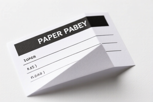 Folded Printed Paper Labels