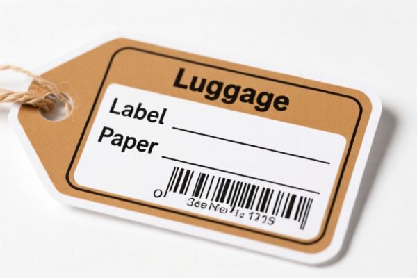 Luggage Label Paper Labels