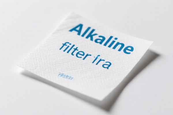Alkaline Filter Paper
