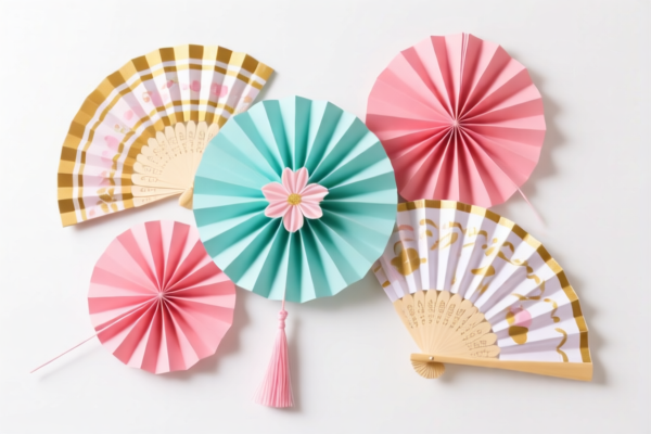 Image for 圆形花形纸扇装饰