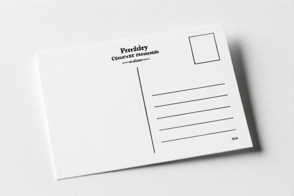 Greeting postcard