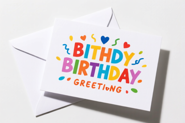 Birthday greeting postcards