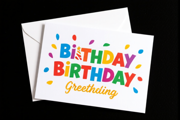 Birthday greeting postcards