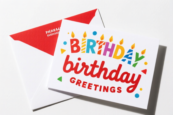 Birthday greeting postcards