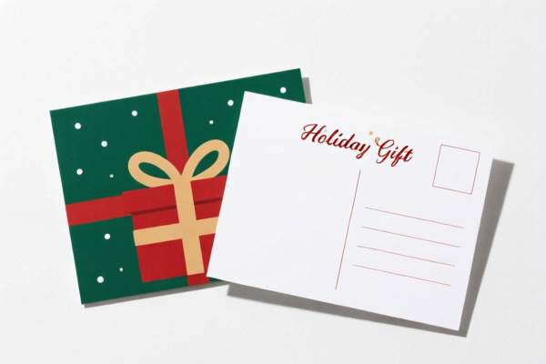 Holiday gift postcards